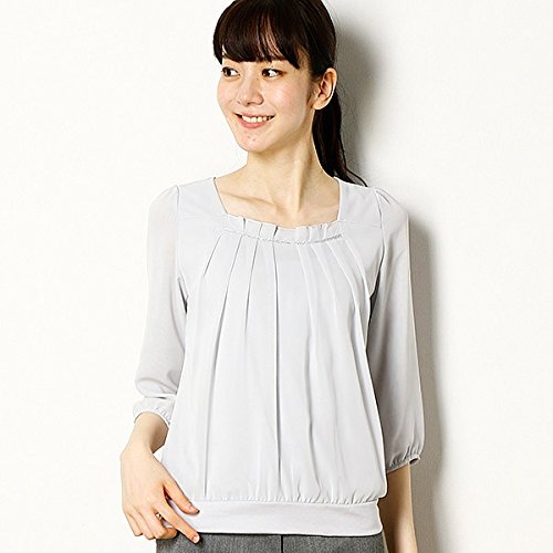 アールユー（ru） 【16FW】【豊富なサイズXS～6L】シフォンブレード付スクエアネック七分袖カットソー