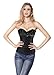 Charmian Women' Lace Up Boned Bustier Renaissance Top Wedding Bridal Corset