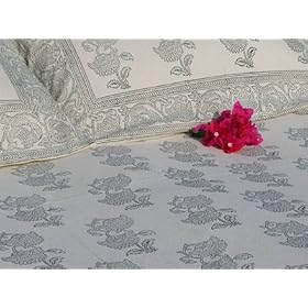 Tilonia Home: Twin Duvet Set - Black & White Floral