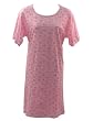 Short Sleeve Pink Hearts Cotton Nightgown Plus Size 4X