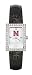 Nebraska Cornhuskers Ladies Allure Watch Black Leather Strap