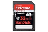 SanDisk Extreme 32GB SDHC Flash Memory Card SDSDX-032G-X46,Black