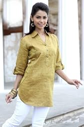 Designer Spun Cotton Ladies Blouse Tunic Top Kurta Kurti