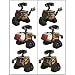 WALL-E Tattoos, 6ct