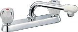 LIXIL(リクシル) INAX キッチン用水栓金具 2ハンドル混合水栓 呼び径13mm 吐水口長さ190mm 湯水芯々203mm 寒冷地対応 SF-130DC-G-U