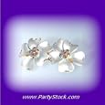 Plumeria Barrette Hair Clip Swarovski Crystals