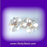 Plumeria Barrette Hair Clip Swarovski Crystals