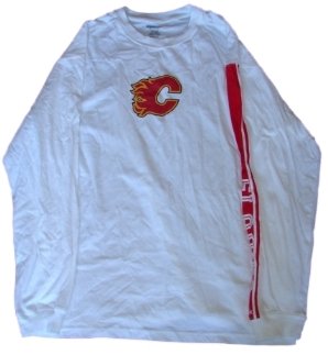 Calgary Flames Men's Long Sleeve T-Shirt Reebok White (XL)