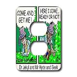 Londons Times Funny Society Cartoons - Dr. Jeky l And Mr. Hyde And Seek - Light Switch Covers - 2 plug outlet cover