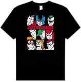  : Justice League NINE BLOCKS Adult Black T-shirt Tee Shirt