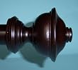 Dark Chocolate Chaucer Finial for a 1-3/8" dowel rod - 2/pack [CAPITOL CITY LUMBER]