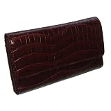 Mundi Hidden Asset Embossed Croc Clutch Wallet in Choice of Colors (Brown)
