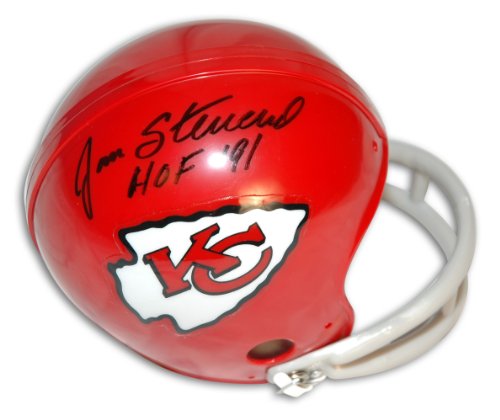Jan Stenerud Autographed Kansas City Chiefs Throwback 2 Bar Mini Helmet Inscribed 
