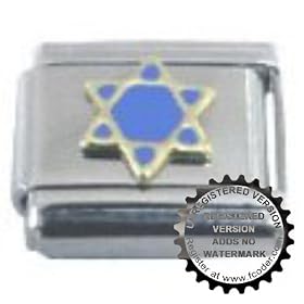Jewish / Star of David Italian Charm