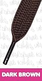 Super Fat Coloured Skate Shoelaces - DARK BROWN 20mm x 120cm
