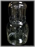 New Etched Glass Bedside Water Carafe Bed Side Decanter