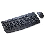 Logitech De Luxe 660 Cordless Desktop USB Keyboard and Optical Mouse 800dpi Black