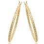 10k White, Yellow or Rose Gold Inside-Out Diamond Hoop Earrings (1/4 cttw, I-J Color, I3 Clarity)