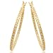 

10k White, Yellow or Rose Gold Inside-Out Diamond Hoop Earrings (1/4 cttw, I-J Color, I3 Clarity)