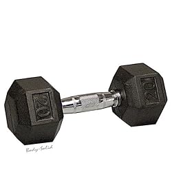 Body Solid Rubber Coated Hex Dumbbell