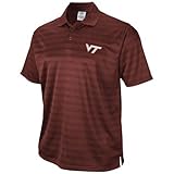 adidas Virginia Tech Hokies Chicago Maroon Striped Performance Polo