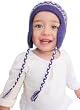 Handmade Alpaca Natural Fiber Hat with Earflaps - Andean Purple (Toddler Small)