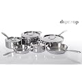 Duxtop Whole-Clad Tri-Ply Stainless Steel Induction Ready Premium Cookware 10-Pc Set