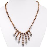 EXP Handmade Tiger Eye & Silver Necklace