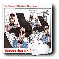 Londons Times Funny Medicine Cartoons - Meanwhile Down In X-Ray -Ray Charles Memorial- - Mouse Pads