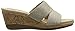Anne Klein Sport Women's Pleasant Fabric Wedge Sandal, Black, 10 M US
