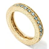 Sterling Silver / 18K Vermeil or Platinum Gem Choice Eternity Ring