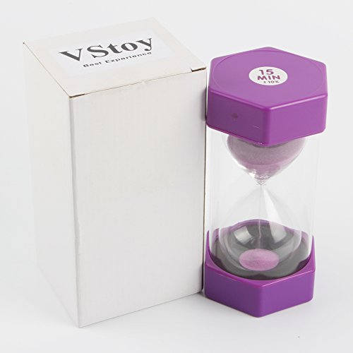 VStoy Security Fashion Hourglass 15 Minutes Sand Timer -Purple