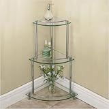 Gatco 1365 Premier Corner Glass Taboret Bathroom Shelf