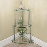 Premier Corner Glass Shelf in Chrome