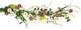 Melrose Floral Garland Brimming  in Yellow Cream and Pink Colors, 60-Inch Diameter