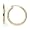 14K 1 1/2 inch Hoop Earrings Color:White Gold
