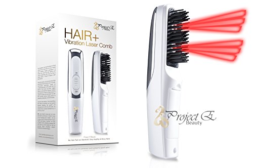 Project E Beauty Pro Portable 2in1 RED LED Light + Vibration Hair Growth Comb