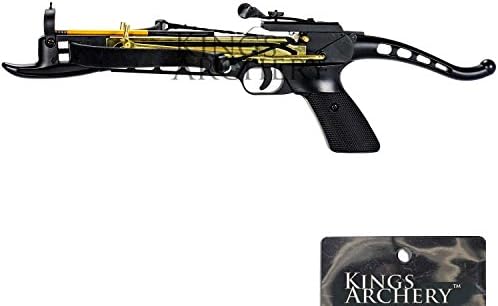 KingsArchery Crossbow Self-Cocking 80 LBS with Hunting Scope, 3 Aluminium Arrow Bolts, and Bonus 120-pack of Colored PVC Arrow Bolts Warranty