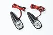 Small/ Mini Turn Signals - Clear Lenses, Black Base - Amber LED - Universal Motorcycle Lights - Honda CBR 600rr 1000rr, Suzuki GSXR 600 750 1000, Yamaha YZF R1 R6, Kawasaki Ninja ZX6r ZX9r ZX10r ZX12r ZX14