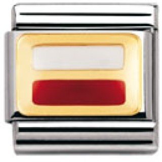 Nomination Composable Classic FLAGGE EUROPA Edelstahl, Email und 18K-Gold (POLEN) 030234 Preisvergleich