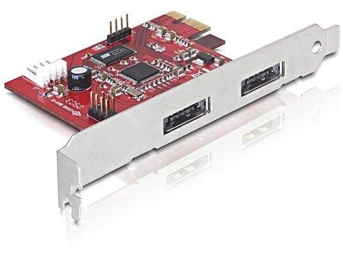 DELOCK PCI Express x1 2x eSATAp - 5V/12V Deloc