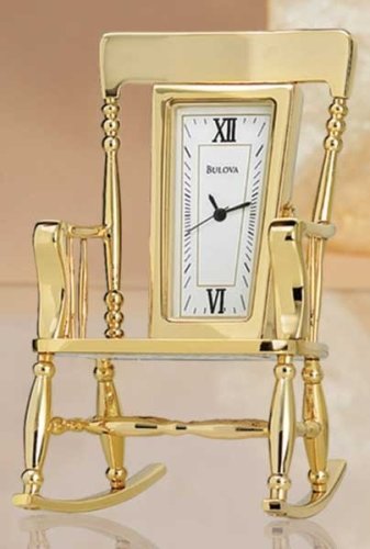 Bulova Rocking Chair Miniature Collection Clock - B0419