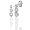 14k White Gold 3-Stone Round Shared Prong Earrings (1 cttw, I-J Color, I1-I2 Clarity)