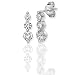 14k White or Yellow Gold 3-Stone Round Shared Prong Earrings (1 cttw, I-J Color, I1-I2 Clarity)