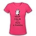 Keep Calm Hug Panda Women's V-Neck T-Shirt by Spreadshirt