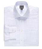 Traveler Pinpoint Plaid Spread Collar Dress Shirt Big or Tall