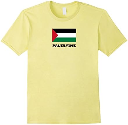 Palestine National Flag T-shirt Palestinian National Flag Sh - Male XL - Lemon