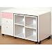JKプラン ハイベッド下収納デスク 　ホワイト&ピンク　wd-108
