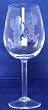 Individually Hand Etched Cactus White Wine Glass 9" Set / 4