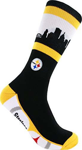 Pittsburgh Steelers Skyline Zoom Promo Men's Socks, Large